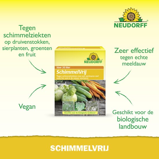 Neudorff Schimmelvrij Middel tegen Schimmel Planten Meeldauw bestrijdingsmiddel 75g Concentraat - voor 30 liter — afbeelding 2