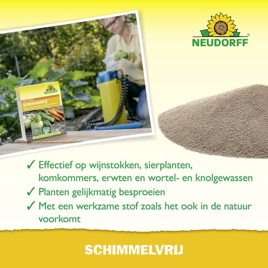 Neudorff Schimmelvrij Middel tegen Schimmel Planten Meeldauw bestrijdingsmiddel 75g Concentraat - voor 30 liter — afbeelding 5