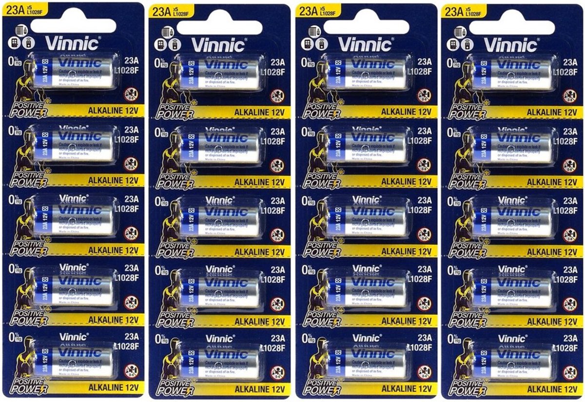 Vinnic 23A - L1028F - Alkaline Batterijen 20 Stuks