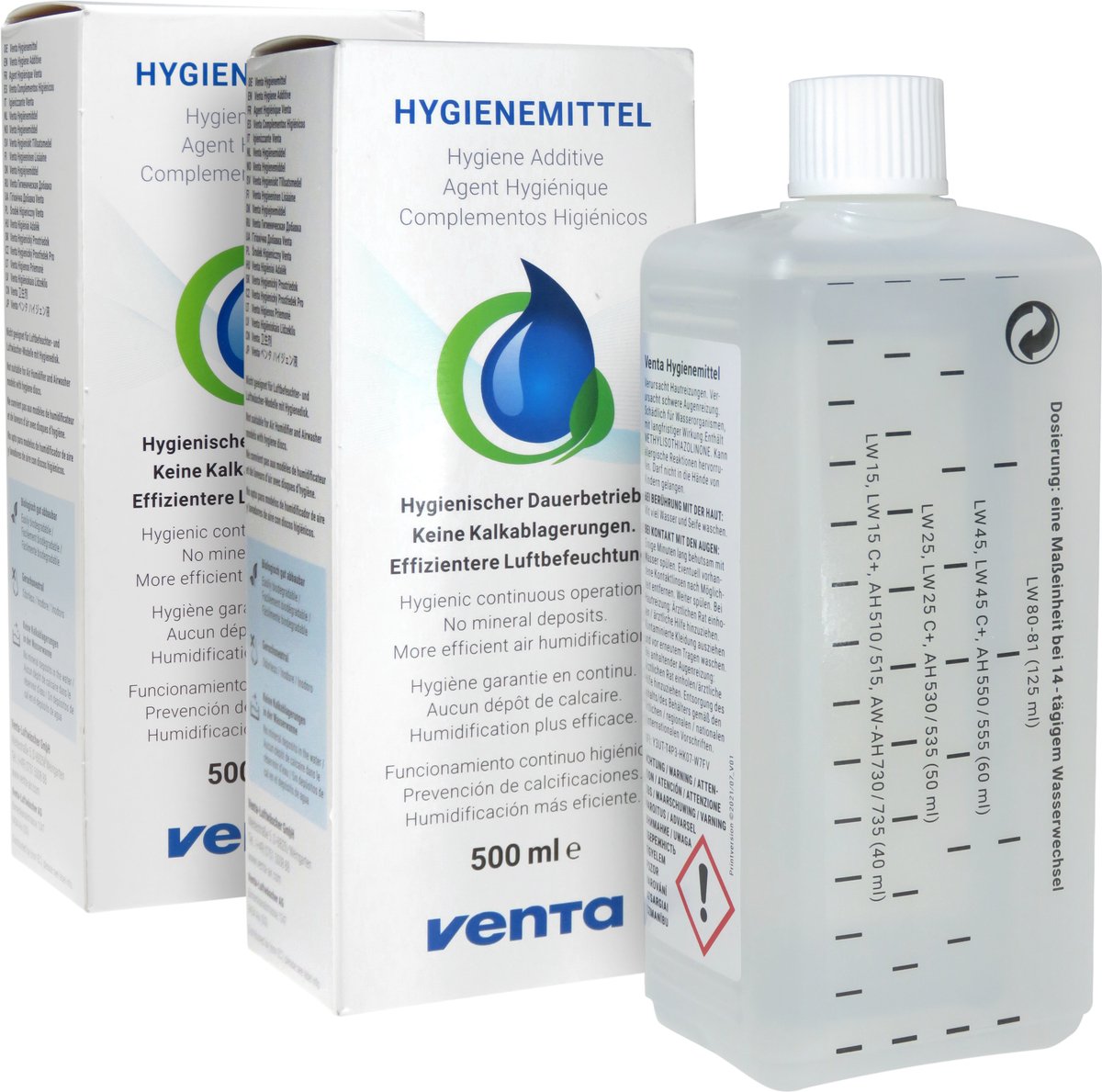 Venta - Hygiënemiddel / Hygienemittel / Luftwascher - Voor luchtbevochtiger - Comfort plus - 500ML - 2 STUK(S)