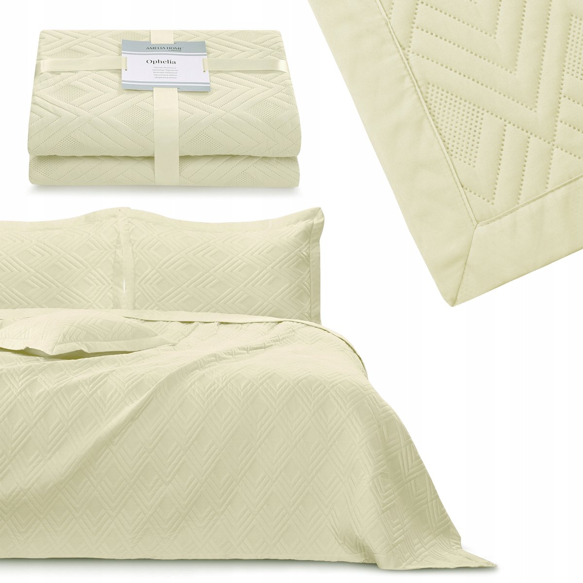 AmeliaHome RESTILO Beige dekbedovertrek 170x270 cm - Stijlvol & Comfortabel