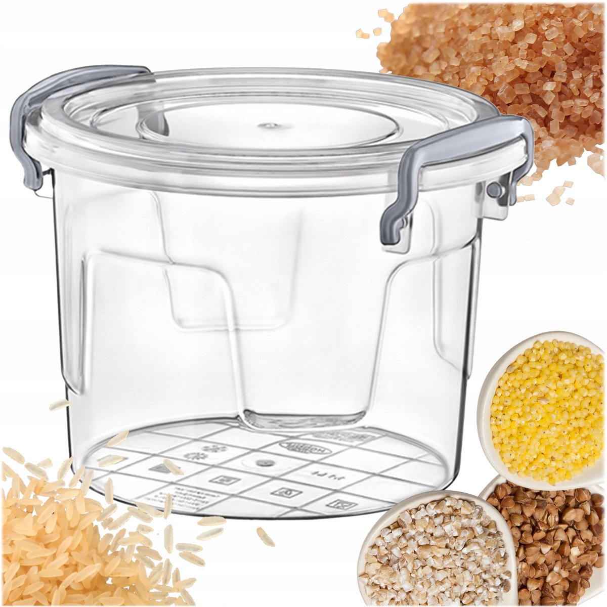 MULTI BOX 1,1L Ronde Voedselcontainer met Handvatten