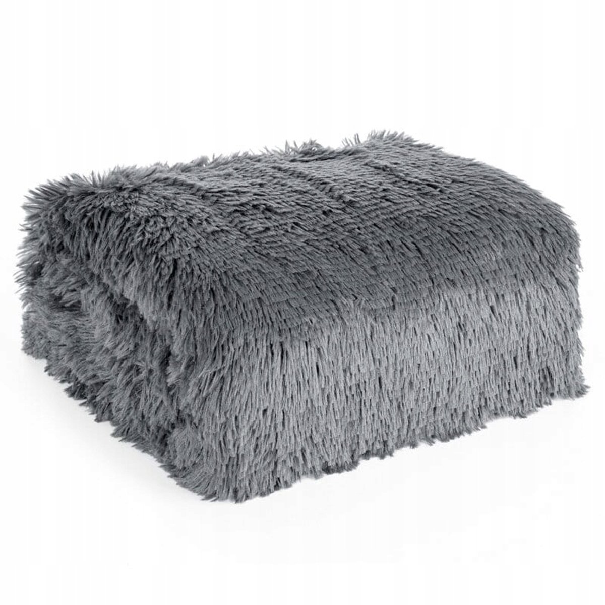 Design91 Luxe Plaid TIFANY1 - Zacht Pluche, 150x200cm, Zilver