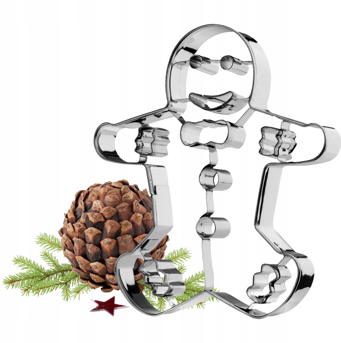 Kerstkoekjesvorm - Mensje - 12 cm - Roestvrij Staal