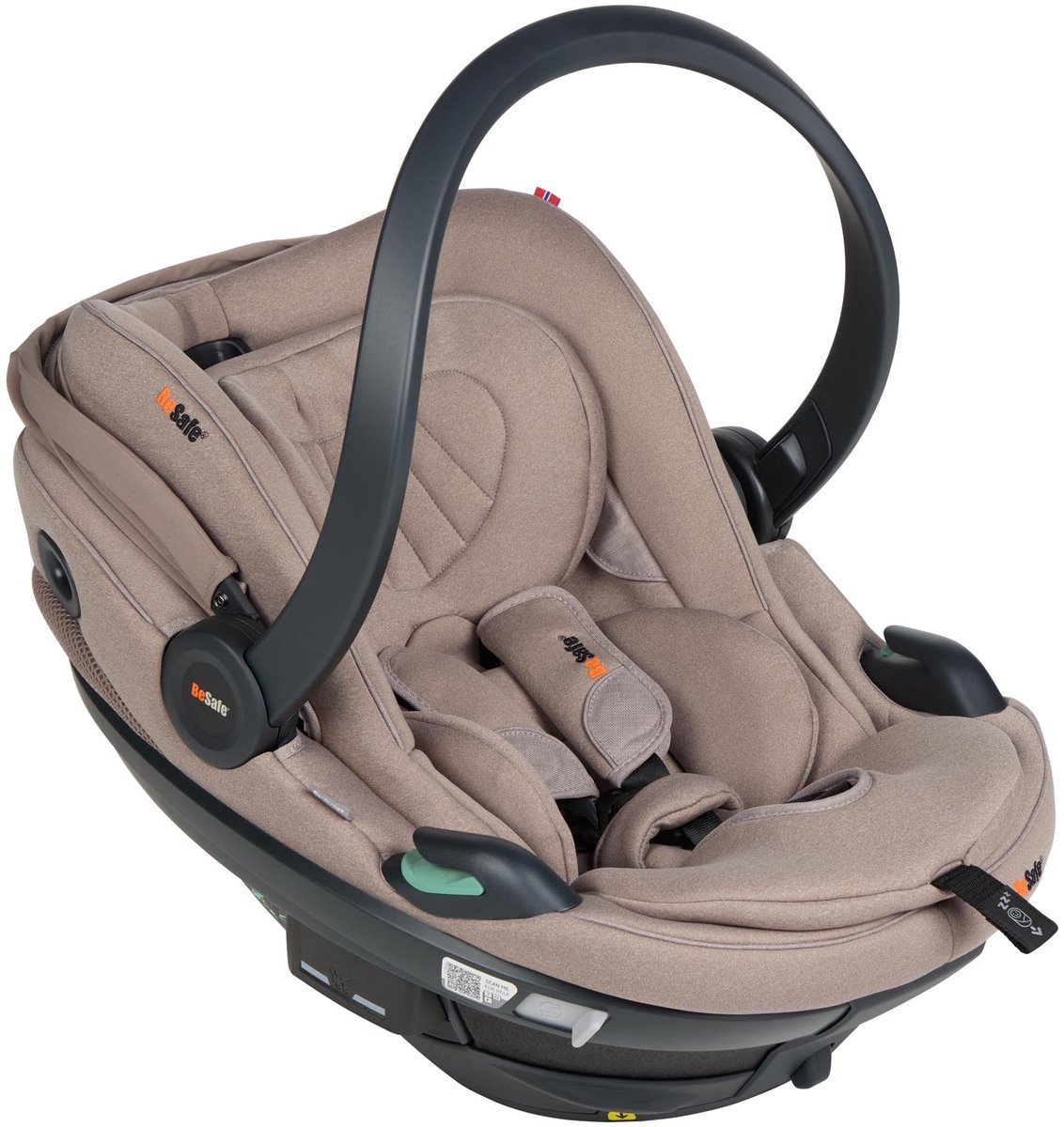 BeSafe Go Beyond² - Autostoel - Autostoeltjes - Autostoel ISOfix - Autostoel baby - Dark Sand SoftBreeze