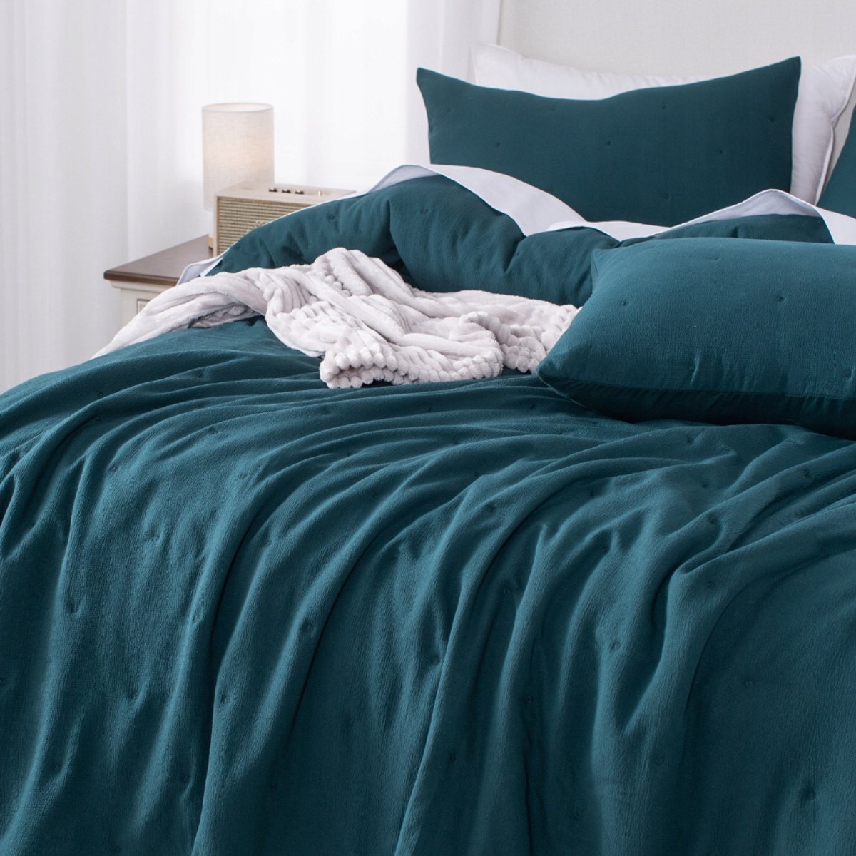 Wattenaarde Dotta Sprei 140x200cm - Zacht & Stijlvol Emerald
