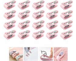 20 stuks antislip quiltclips - bevestigingsclips voor lakens en quilts - anti-slip clips voor quilts - antislip clips - gordijnclips - huishoudelijke artikelen - geschikt voor gordijnen, sokken, quilts en lakens - Roze