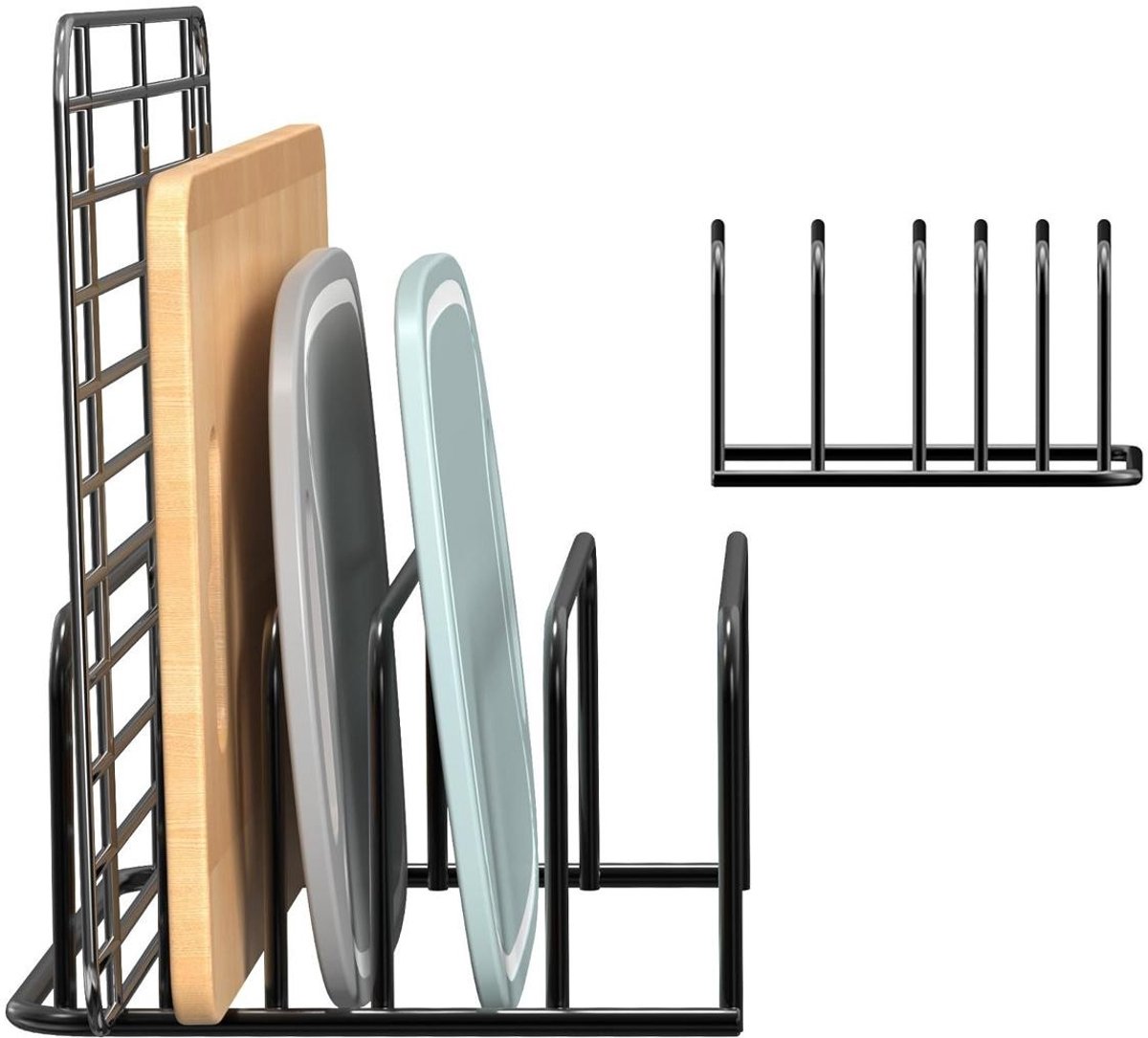 EXCITAT Bordenorganizer - Snijplankrek - met 5 sleuven - Multifunctioneel - voor borden, snijplanken en bakgerei