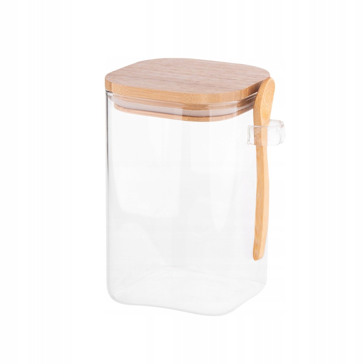 Glazen Pot met Bamboe Deksel & Revers - 1L - Altom Design