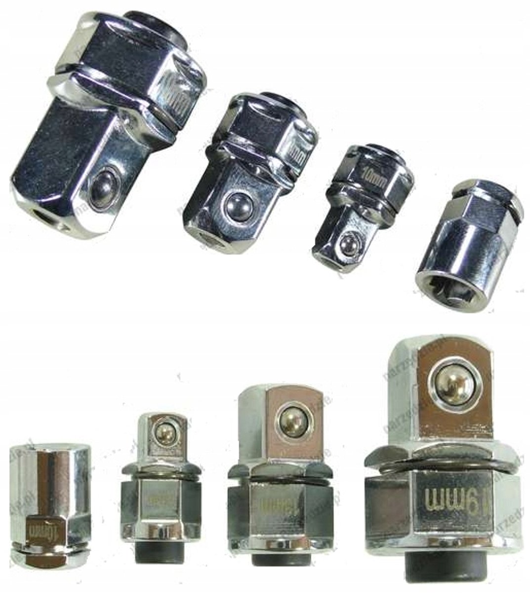 Adapter Set Bit & Dop El. 4 Stuks 1/4" 3/8" 1/2"
