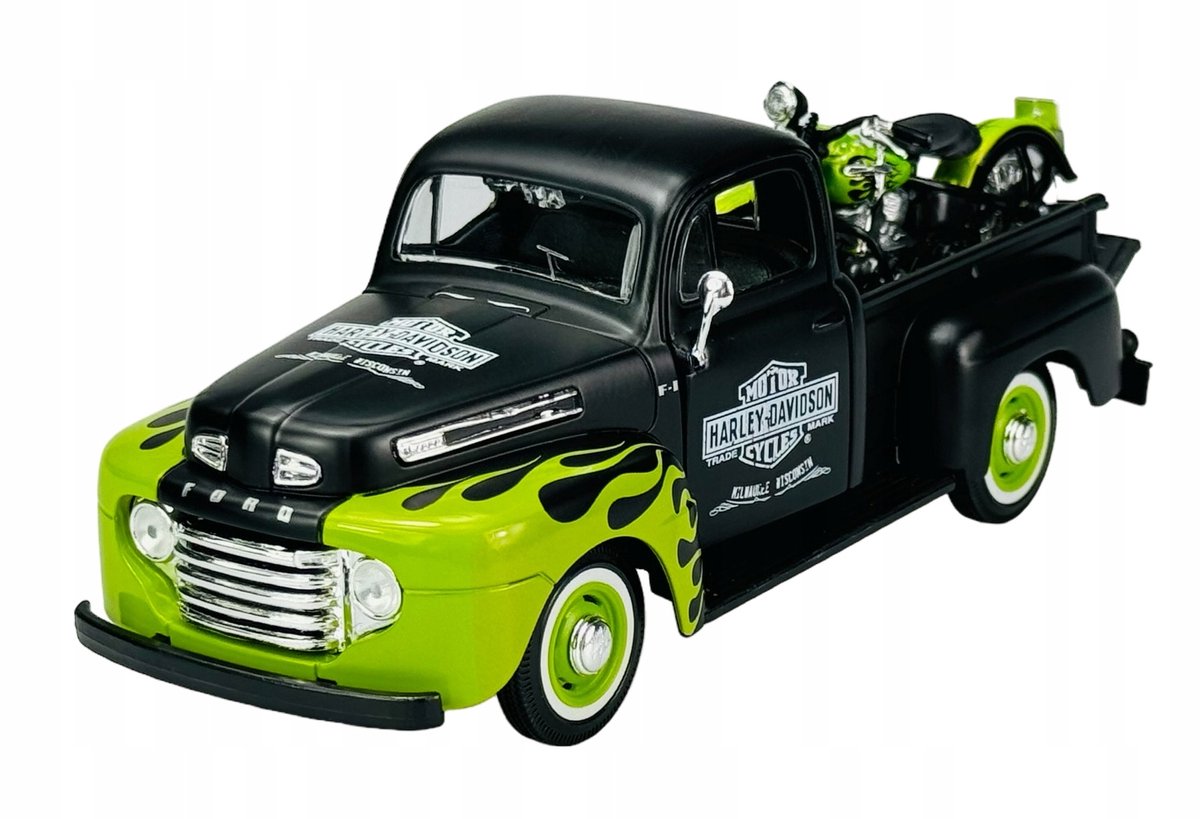 Maisto Ford F-1 Pick-up & Harley-Davidson FL Panhead 1:24