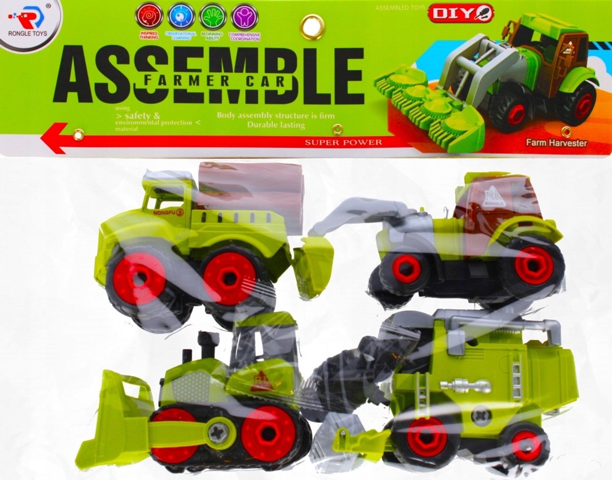 MEGA CREATIVE Bouwbare Tractor met Accessoires