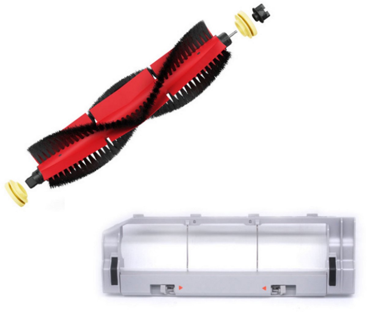 2 x Onderdelen - Accessoires Set - Geschikt voor Roborock S50 T6 T7 S5 S6(1 hoofdborstel 1 beschermkap)