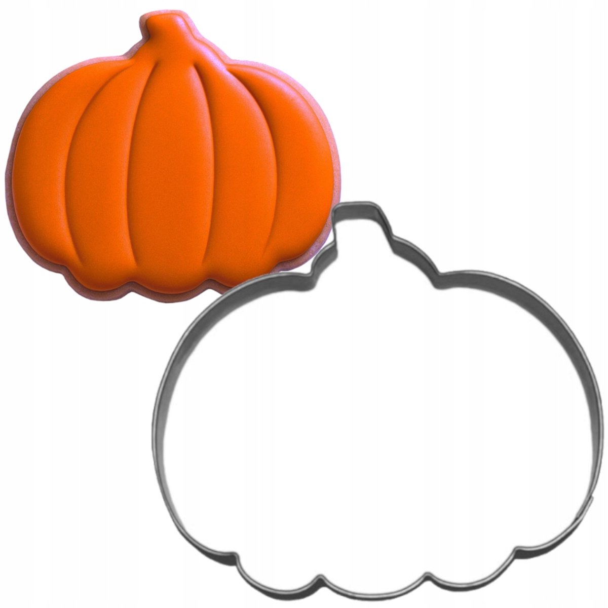 Halloween Pompoen Koekjesvorm - 8 cm - Roestvrij Staal