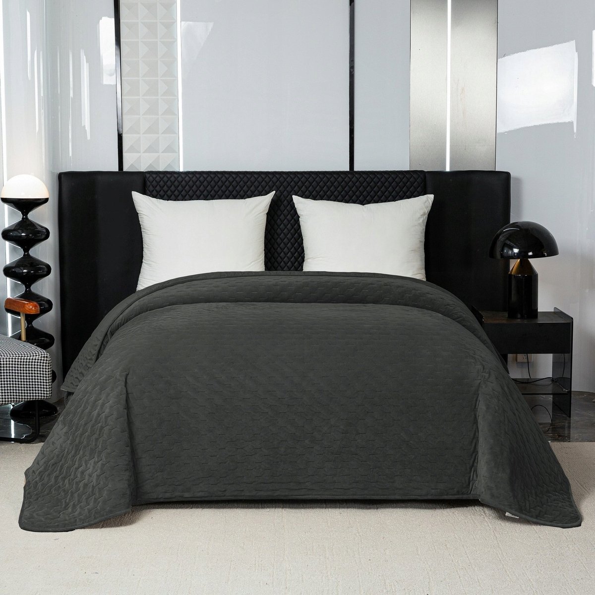 Pikante Velours Sprei 170x210cm - Tommaso Grafiet