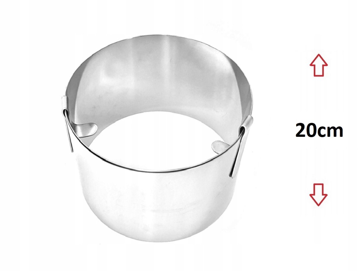 Verstelbare Taartring RVS 14-20cm Hoogte 20cm