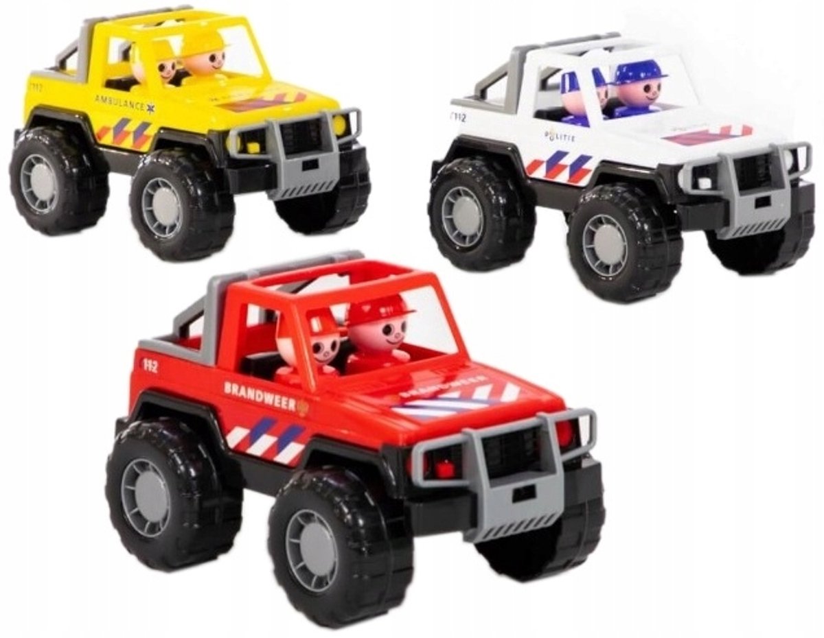 Jeep Offroad Speelgoed: Politie, Ambulance van Brandweer