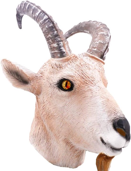 Geit masker realistisch (bruin/beige)
