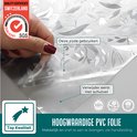 Hand trekt beschermfolie van raamfolie met bloemenpatroon. Hoogwaardige PVC folie. Top Kwaliteit.