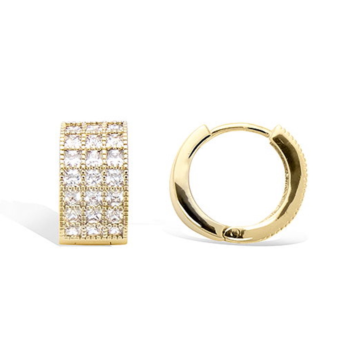 CHIVAL 18K Vergulde Oorbellen – Eclat – Tijdloos, Elegant, Hypoallergeen, Ringetjes, Rond, Hoops, Luxe, Romantisch, Verfijnd, Zirkonia, Cadeau voor Haar, Sieraad, Geschenkverpakking