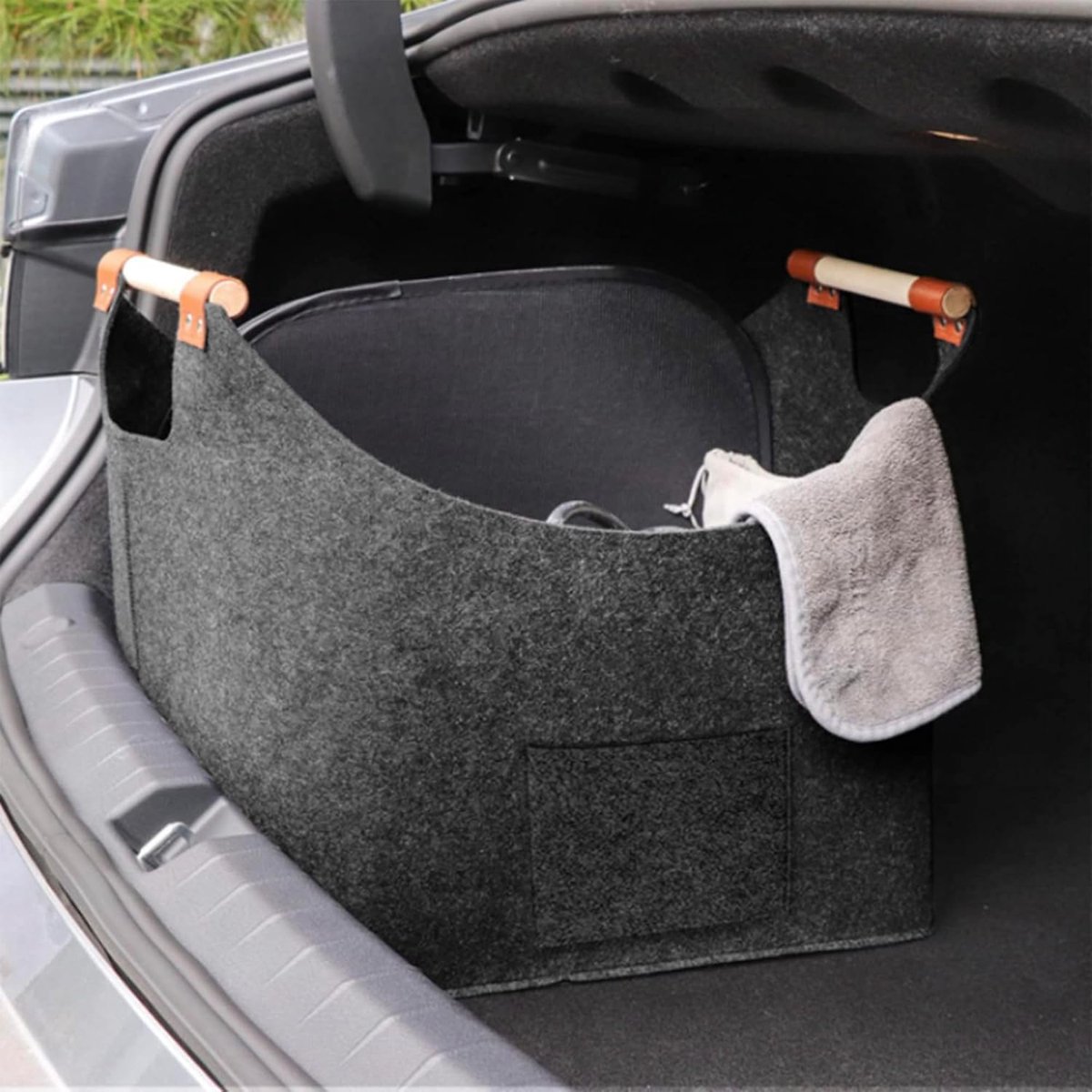 Houtmand Voor Haardhout - 40*22*27cm - Mand Voor Brandhout - Brandhoutmand - Opslag Binnen - Haardhout Mand - Opbergtas - Keuken Organiser - Opbergtassen - Opvouwbare Vilten Mand - Opbergmand - Voor het vervoer van hout, kranten, speelgoed, winkelen — cadeau in Wonen & Interieur - foto 8