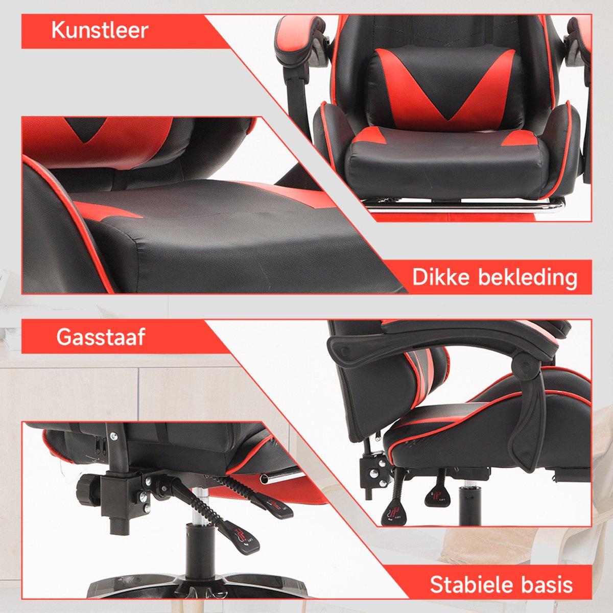 Gotagee Ergonomische Gamingstoel met (EAN: ...3007) - afbeelding 3