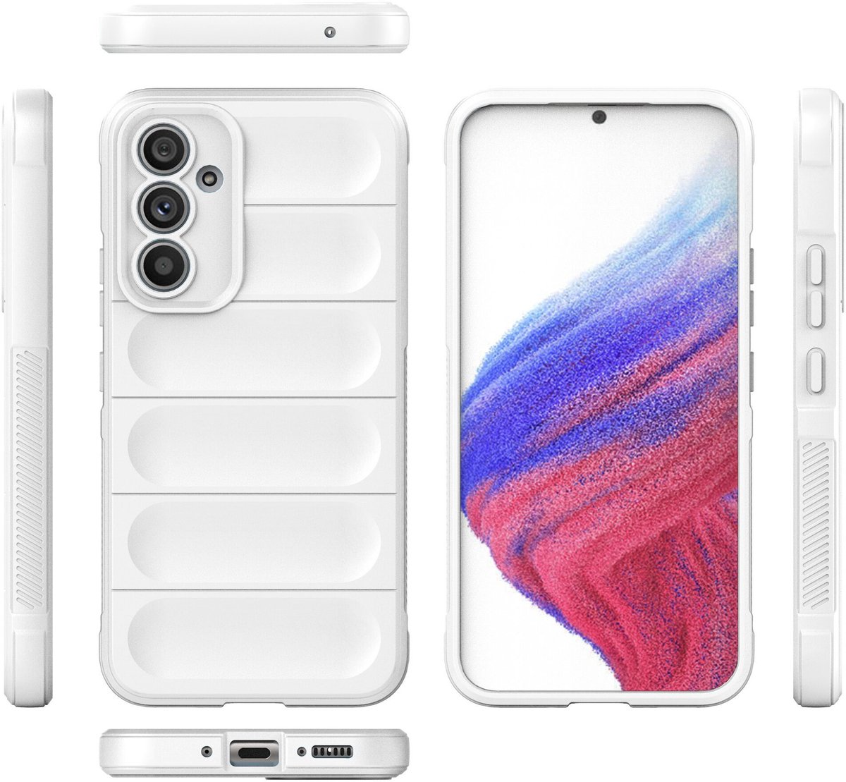 Hoesje geschikt voor Samsung A54 hoes - Solidenz AeroGrip - Wit