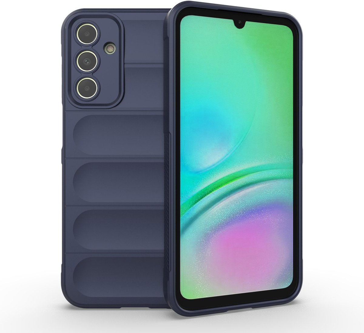 Solidenz AeroGrip geschikt voor Samsung Galaxy A15 hoesje - Donkerblauw