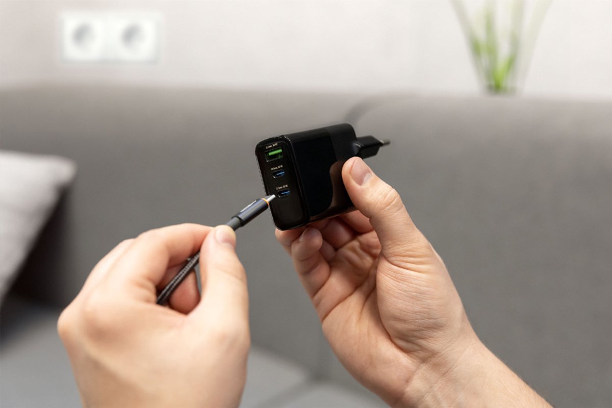 Ansmann HC365PD 65W USB-oplader 65 W 1x USB-A, 2x USB-C USB PD Zwart Binnen