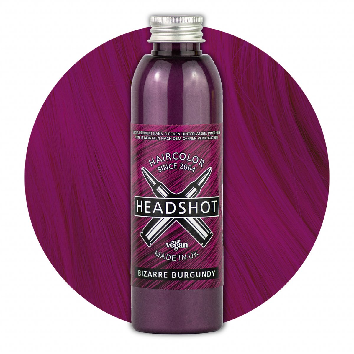 Headshot Semi Permanente Haarverf: Bizarre Burgundy - Rood - Fles van 150ml - Inclusief handige doseerpomp!!