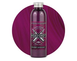 Headshot Semi Permanente Haarverf: Bizarre Burgundy - Rood - Fles van 150ml - Inclusief handige doseerpomp!!