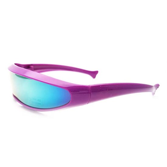 Snelle planga - Zonnebril - Zonnebrillen - Festival bril - Rave bril - Glasses - Roze - Multicolor glas van Vivatrends — afbeelding 2