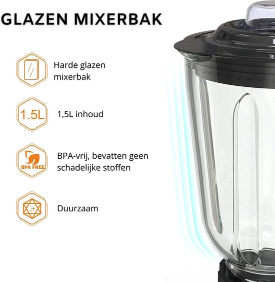 Elektronische Blender+Mini Blender (van glas gemaakt) — afbeelding 2