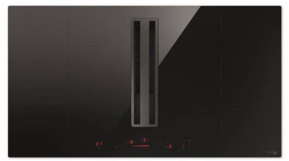 Turboair Impulso Zwart Ingebouwd 83 cm Inductiekookplaat zones 4 zone(s) Inbouw afzuigkap