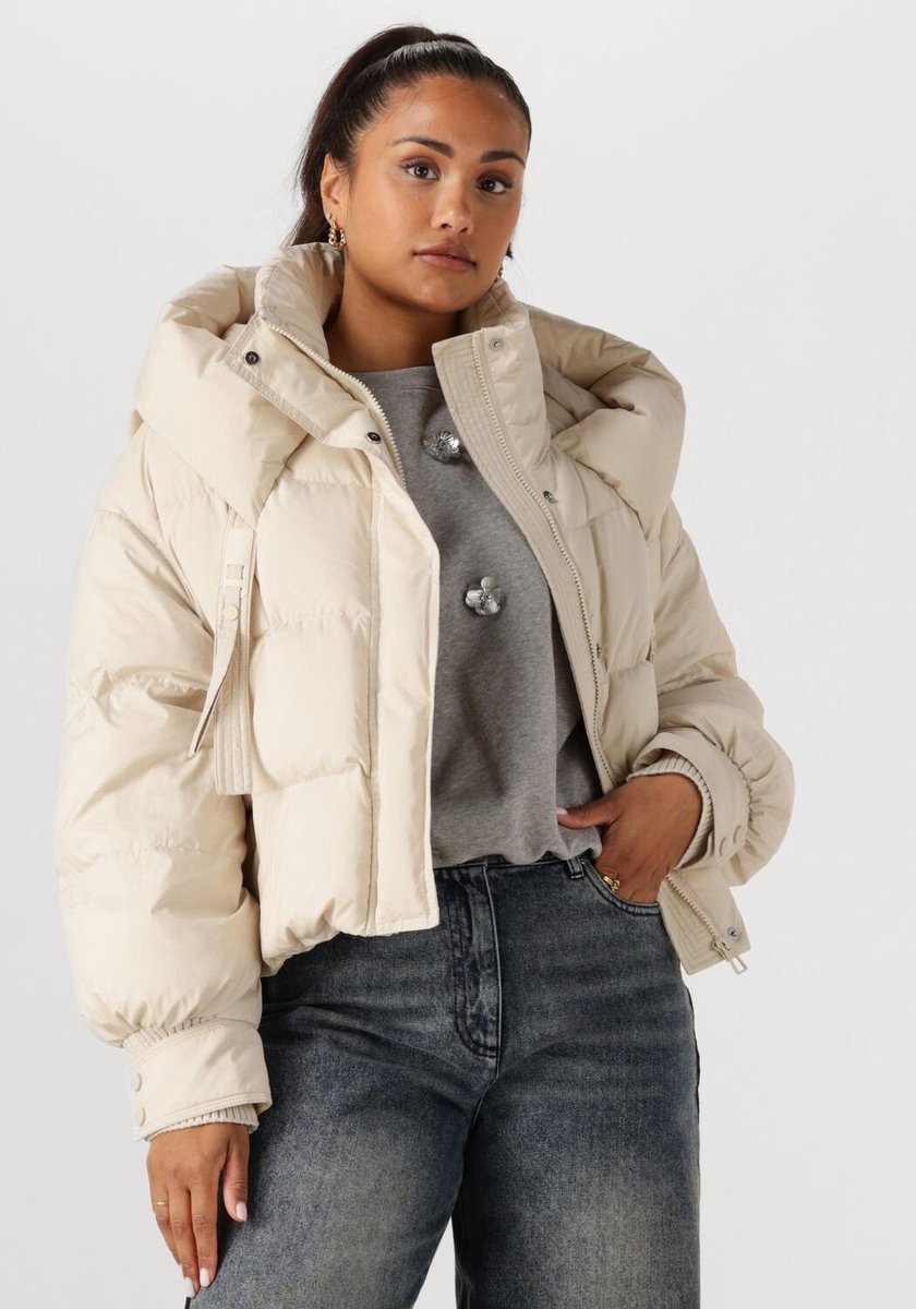 NUKUS Emilia Jacket Jassen Dames - Winterjas - Zand - Maat XL