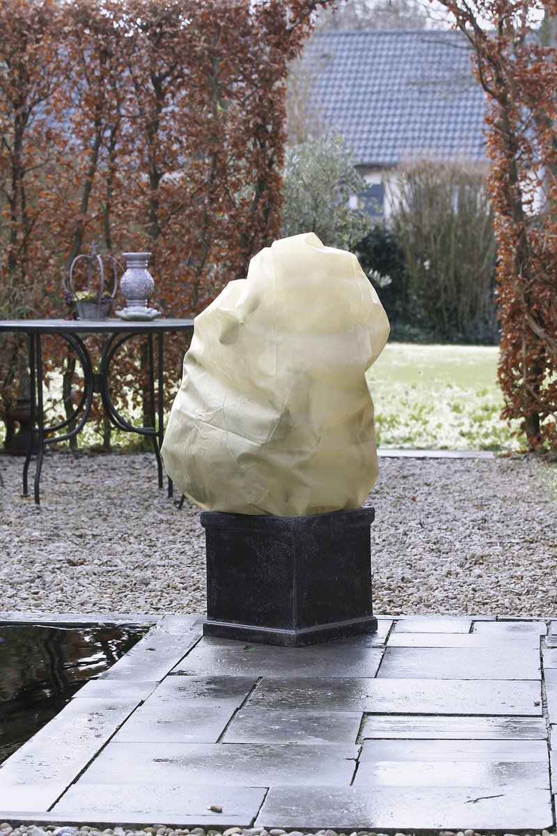 Nature - Winterhoes - H100 x Ø50cm (3 stuks) - beige - afdekhoes - met aantrekkoord