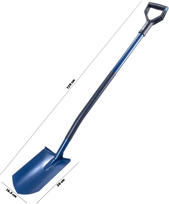 KADAX Spade, schep met D-handgreep, tuinspade om te graven, schep met metalen steel, grafschep, grafschep voor tuin, tuinschep (punt) van Merkloos	 — afbeelding 4