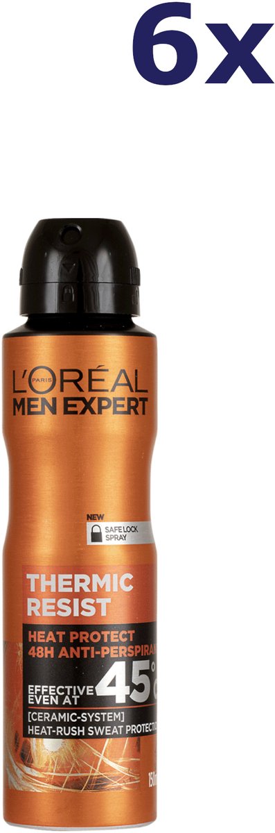 6x L'Oreal Men Expert deodorant 150ml Thermic Resist