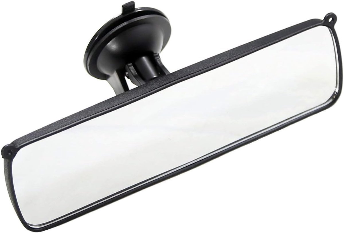 Image of Achteruitkijkspiegel, rij-instructeur spiegel, auto-binnenspiegel met zuignap, universele auto-binnenspiegel voor auto, SUV, CRV, bestelwagen, vrachtwagen, 250x71mm