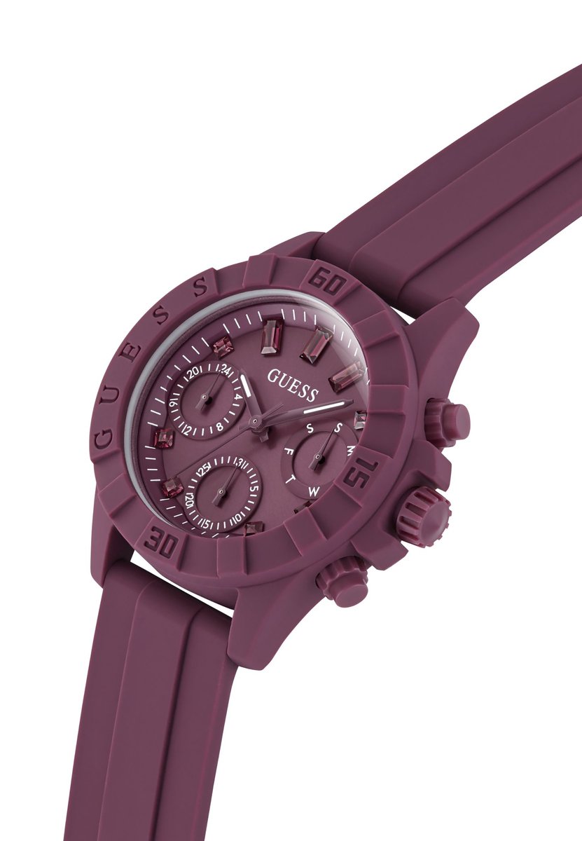 Guess Sportstar Kwarts Analoog Horloge Rood Case: 100% Silicone | Armband: 100% Silicone 38 mm GW0775L2