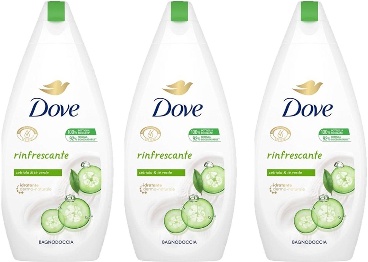 Dove Douchegel Refreshing Komkommer 3 x 450 ml