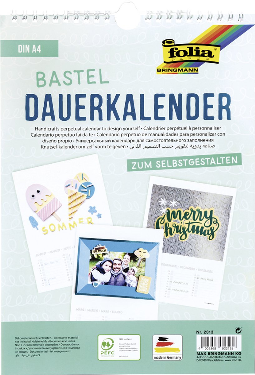 Verjaardagskalender | A4 | Gekleurd
