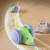 Elektrisch kattenmuisspeelgoed - speelgoed op afstand voor muizen - simulatie op afstand muis en kat | Interactietraining Gag menselijk huisdier, vermindert verveling voor terras, tuin, balkon (16,46