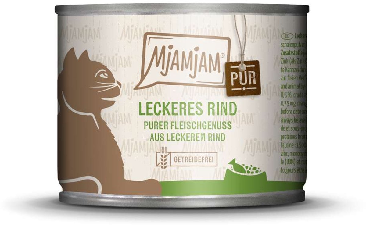 MjAMjAM MjAMjAM Cat - Purer Fleischgenuss Dose 6x200g | Rind