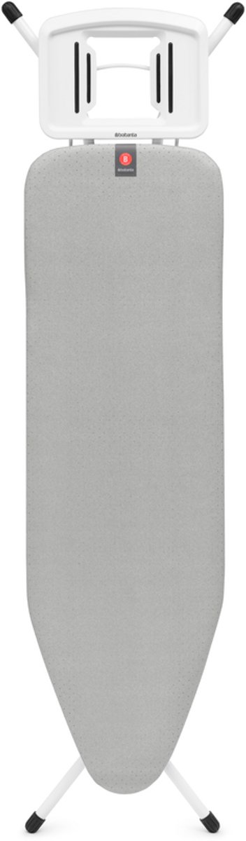 Brabantia Strijkplank B - met strijkijzerhouder - 124x38 cm - Metallic