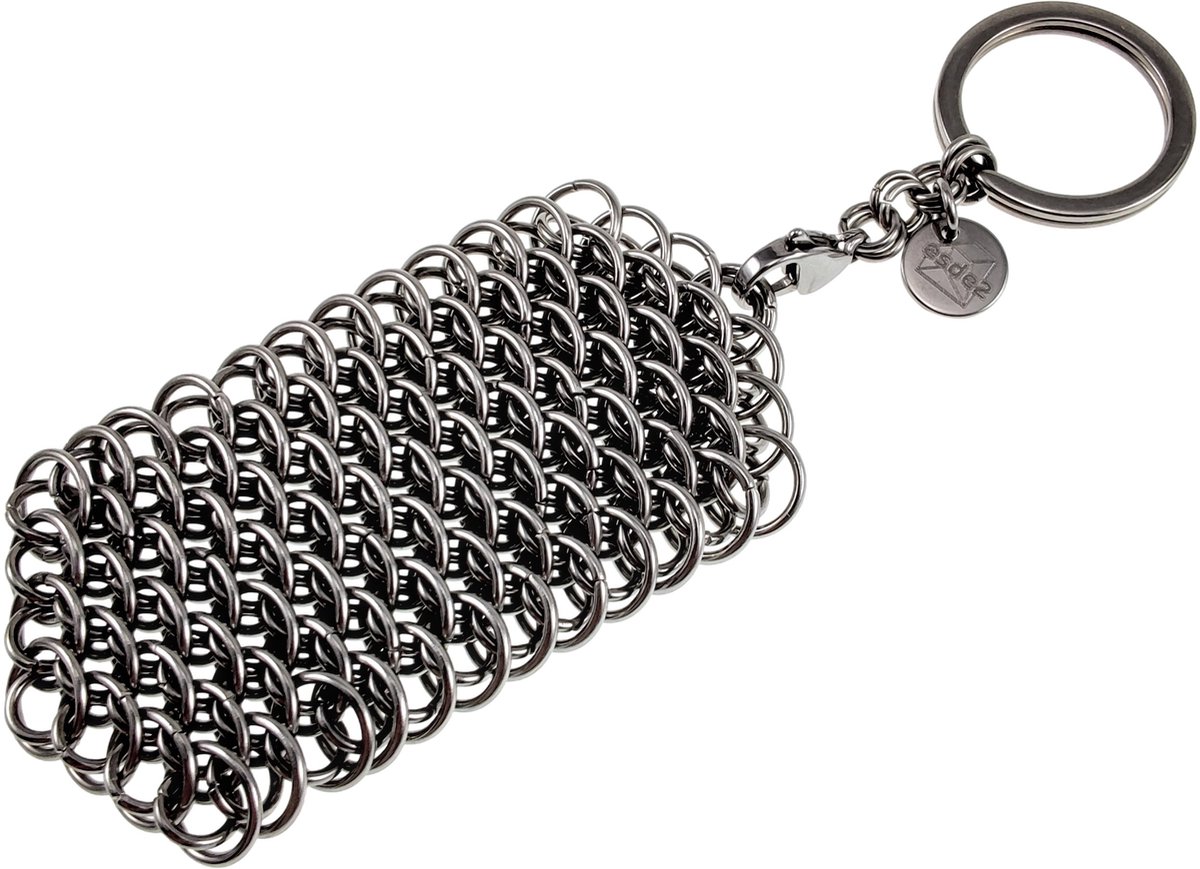 2-in-1 Sleutelhanger en Anti-Stress Accessoire, Fidget Dragonscale, Gepolist RVS – Unisex - Handgemaakt door esde2