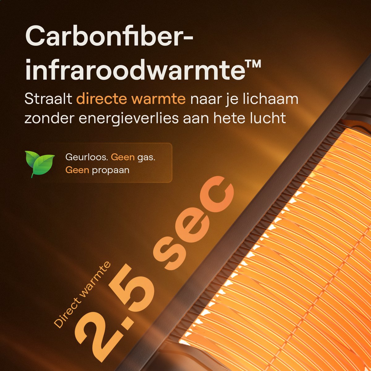 Flowsense Heater - Terrasverwarmers 3000W - Elektrisch Hangend - Infrafrood Verwarming - Voor 35m2 ruimtes - Binnen & Buiten - Incl. Afstandsbediening – foto 7