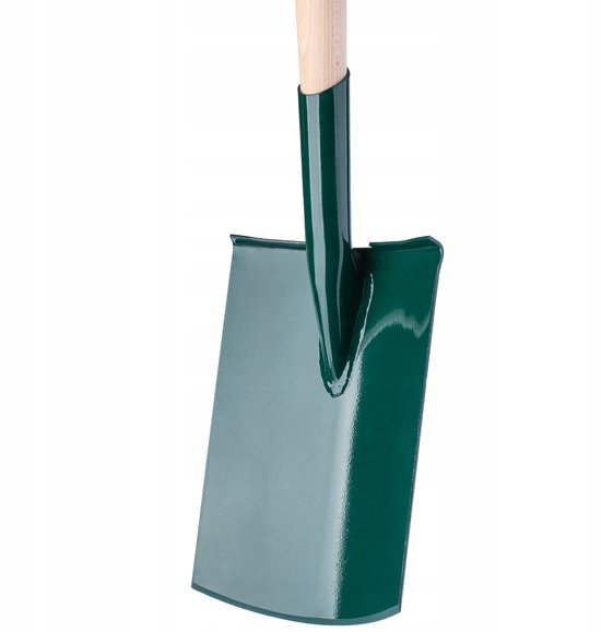 KADAX Schep, tuinspade voor harde en zachte vloeren, tuinschep met treprand, grafschep met houten steel, grafschep, metalen blad (rond, 18 cm, T-greep) van Merkloos	 — afbeelding 3