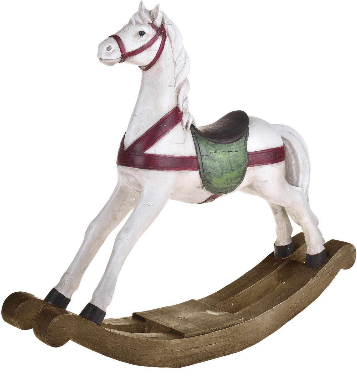 Bianchidino – Schommelpaard Kerst – H 57 cm – Wit