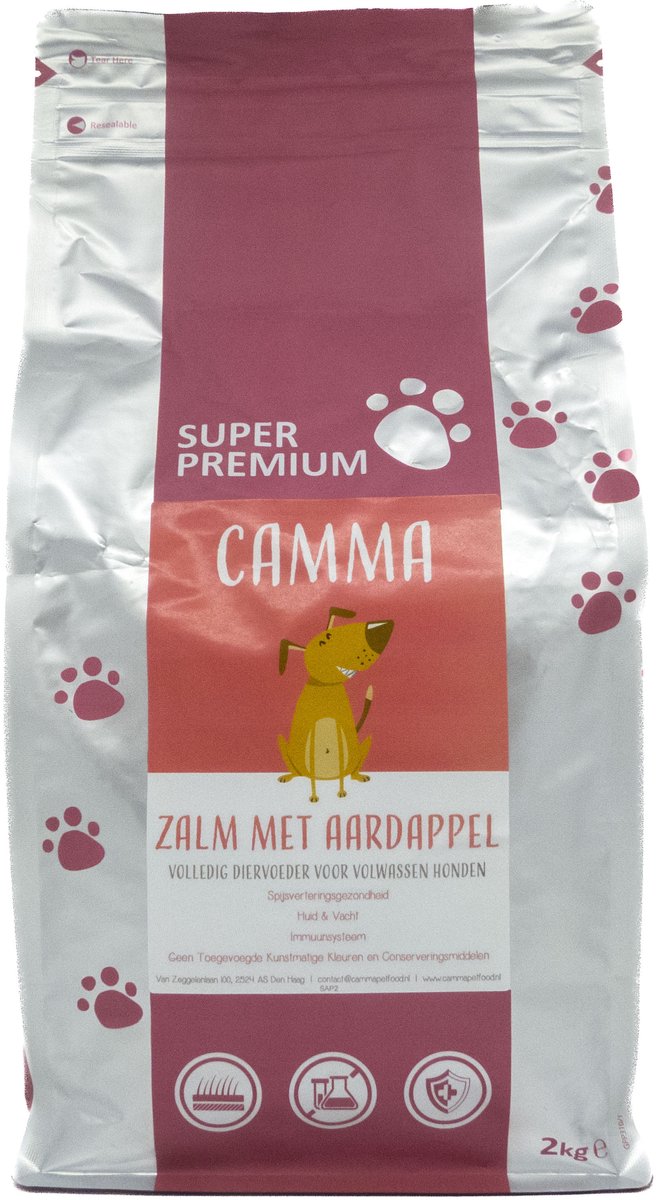 Camma Petfood - Super Premium - Adult Dog Zalm met Aardappel 2kg